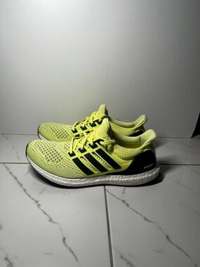 adidas Neon Yellow and Black Ultraboost Running Shoes